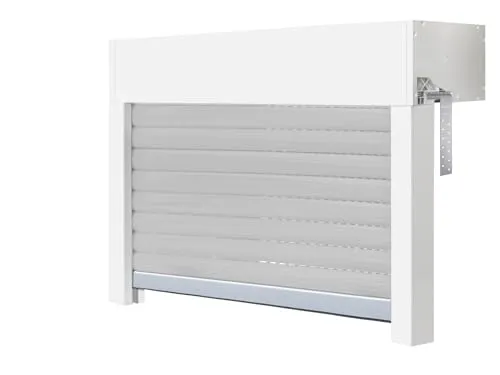 Produktbild Schellenberg 39048 Aufsatzrollladen-Set für Fenster, Rollladensystem Mini, PVC, 100 x 50 cm, weiß/grau, kürzbar in Höhe, Breite, inkl. EPS-Dämmung und Zubehör für die Selbstmontage