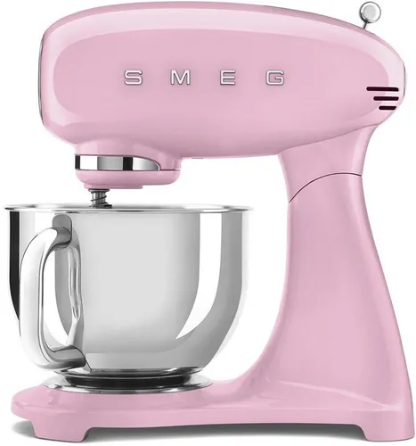 Smeg SMF03PKEU Küchenmaschine, 50er Retro Design - Küchenmaschine im 50er Retro Style mit 800 Watt Leistung und 4,8 Liter Edelstahlschüssel. Inklusive Patisserie-Set für perfekte Backergebnisse.