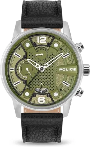 Herrenuhr Police PEWJF2203305 - Stilvolle Armbanduhr für Herren - Armbanduhren für Herren, Ø 48 mm, markantes Design mit robustem Gehäuse und präzisem Uhrwerk für den modebewussten Mann.