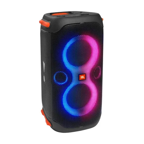 JBL PartyBox 110 - Tragbarer Bluetooth Party-Lautsprecher in Schwarz, spritzwassergeschützt mit 12 Stunden Akkulaufzeit und beeindruckenden Lichteffekten