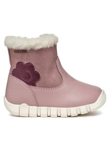 Geox Baby-Mädchen B IUPIDOO Girl B Ankle Boot, Antique Rose/Prune, 20 EU - Baby Stiefel für Mädchen mit atmungsaktivem Kälteschutz und warmem Wollfutter, ideal für kalte Tage und einfaches Anziehen dank Reißverschluss.