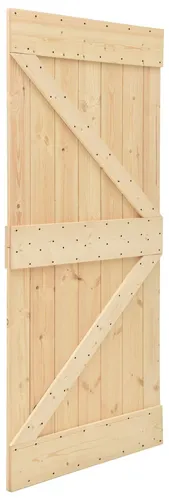 vidaXL Tür NARVIK Natur 90 x 210 cm aus Massivkiefer von vidaXL