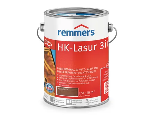 Produktbild Remmers Holzschutzlasur HK-Lasur 3in1 ebenholz 2,5 Liter