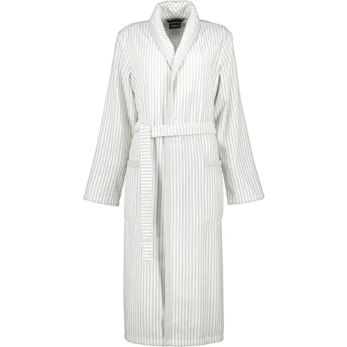 Cawö Damenbademantel 3423 - Langform Bademantel in extraleichter Walkvelours-Qualität, mit schickem Schalkragen und Gürtel, ideal für gemütliche Abende und entspannte Tage.