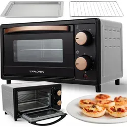 Kalorik Mini-Backofen 10L schwarz mit Kupferakzenten