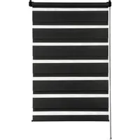 Gardinia EasyFix Doppelrollo schwarz 45 x 150 cm - Stylisches Doppelrollo in Schwarz, ideal für flexible Lichtregulierung und Sichtschutz in Wohnräumen.