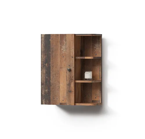 Livinity® Hängeschrank Fucino - Eiche rustikal/Braun - Hängeschrank in Eiche rustikal, ideal für Badezimmer. Mit melaminharzbeschichteter Oberfläche und kompakten Maßen 47.2 x 59.2 cm bietet er praktischen Stauraum und eine stilvolle Note.