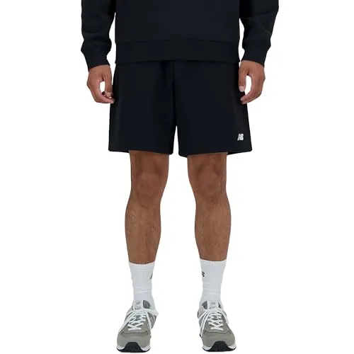 NEW BALANCE Sport Essentials Sweatshorts Herren - Größe L in Schwarz - Bequeme Sweatshorts mit weitenregulierbarem Elastikbund und praktischen Taschen, ideal für Sport und Freizeit.