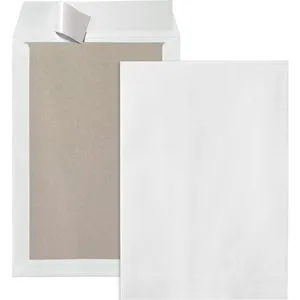 Herlitz Versandtaschen 10901049, weiß, B4, ohne Fenster, haftklebend, Kraftpapier, 10 Stück