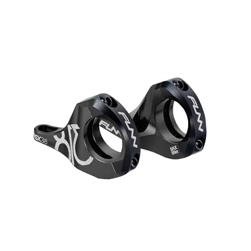 Funn RSX Mountainbike Direktmontage Vorbau mit 31,8 mm Lenkerklemmung, 2-teiliges leichtes Split-Design für Dual Crown Gabeln, verstellbare Verlängerung von 45-50 mm mit 30 mm Anstieg (Schwarz)