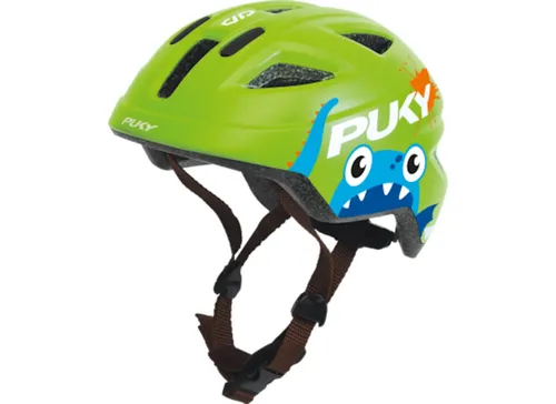 Puky Fietshelm PH 8 PRO Kiwi Monster Maat S - Grün - Fahrradhelme für Kinder, sicherer Schutz mit optimaler Passform und 360 Grad Sichtbarkeit dank Reflektoren. Perfekt für Kopfumfang 45-51 cm.
