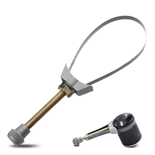 NCOALE Ölfilterschlüssel Motorrad, Ölfilter Schlüssel mit Verstellbarem Metallband, Ölfilter Werkzeug Ölfilterband zum Entfernen des Filters für PKW und LKW (60 mm Bis 120 mm)