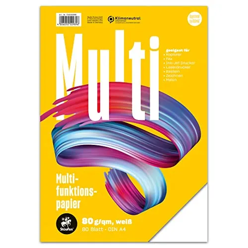 Staufen Style Multifunktionspapier - DIN A4, 80 Blatt, 80g/m² Qualitätspapier, vielseitig einsetzbar und klimaneutral produziert