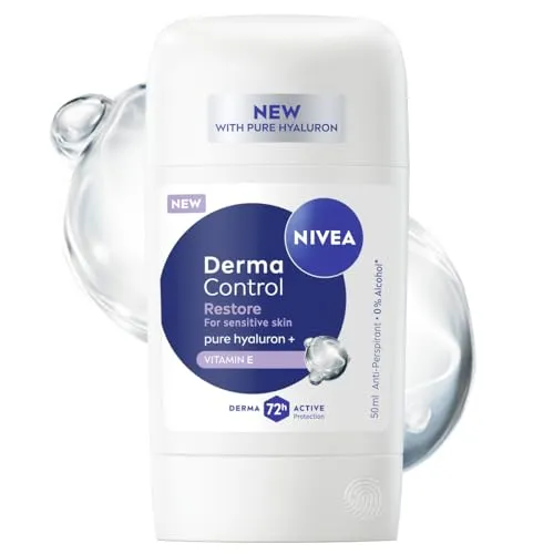 NIVEA Derma Control Restore Damen Antitranspirant 72h Schutz Stift mit Hyaluronsäure 50ml