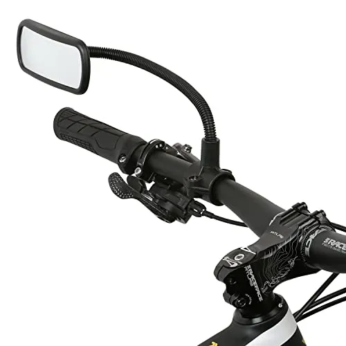 Wicked Chili Rückspiegel für Fahrrad Lenker (Spiegelfläche: 102 x 44 mm, Made in Germany) Spiegel mit Schwanenhals, konvex - ideal für E-Bike, Roller, Mofa, Rollstuhl, Rollator, Kinderwagen