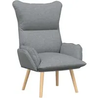 vidaXL Entspannungsstuhl Hellgrau 69 x 74 x 93 cm - Fernseh- & Relaxsessel mit modernem, ergonomischem Design für optimalen Komfort und Unterstützung. Ideal für Wohnzimmer oder Schlafzimmer, aus strapazierfähigem Stoff und mit stabilen Gummibaum-Beinen.