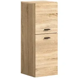 Mid.you Midischrank Sonoma Eiche - Bad-Kommode mit 1 Fächer, aus FSC-zertifiziertem Kunststoff, ideal für platzsparende Aufbewahrung im Badezimmer.