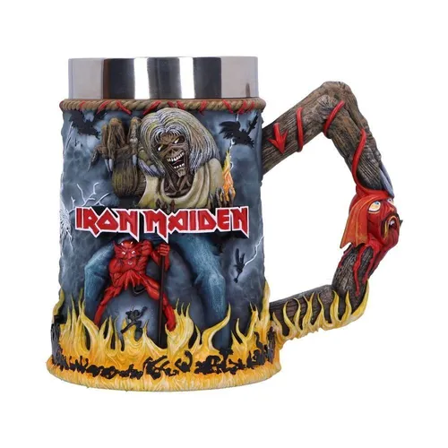 Iron Maiden The Number of The Beast Tankard - Kaffeetasse aus Resin mit 600 ml Kapazität, offizielles Merchandise für Fans der legendären Band Iron Maiden. Ideal für die nächste Rock-Party!