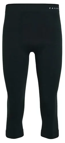 FALKE Herren Baselayer-Hose Wool-Tech Protective 3/4 M Ti Wolle Funktionsmaterial schnelltrocknend 1 Stück, Grün Holly 7385, XL