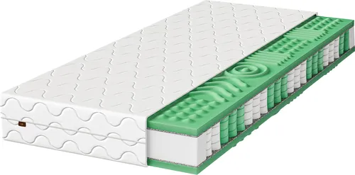 Matratze 120x200 Taschenfederkernmatratze massierend mittelfest H3 Hyperelastic 21 cm bequem mittelfester profilierter Schaumstoff