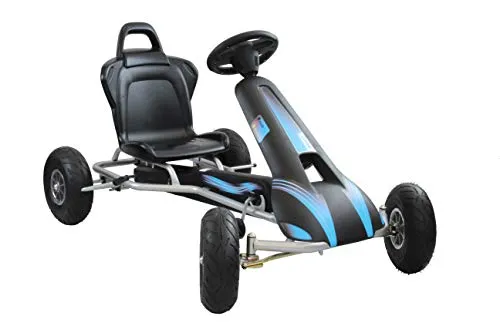 Ferbedo GoKart AR8P - Gokart für Kinder 5-11 Jahre - Tretfahrzeug mit Soundlenkrad und hochwertigen Luftreifen für ein unvergessliches Fahrerlebnis. Ideal für aktive Kinder, Maße: 111 x 72 x 66 cm.