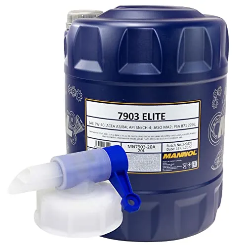 Motoröl Motor Öl MANNOL ELITE 5W40 API SN/CH-4 20 Liter mit Auslaufhahn