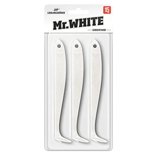Lieblingsköder Gummifisch Mr.White 15 cm
