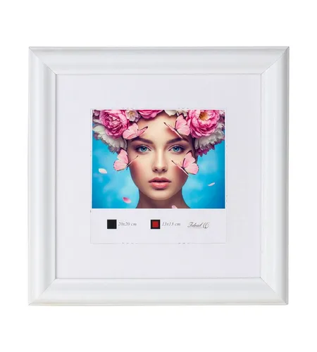 IDEAL TREND Bilderrahmen Holzrahmen mit Kunststoffglas Bilderrahmen MDF-Rahmen Collage Wandrahm, für 1 Bilder (1 St), bruchsicheres Kunststoffglas, Schrägschnitt Passepartout