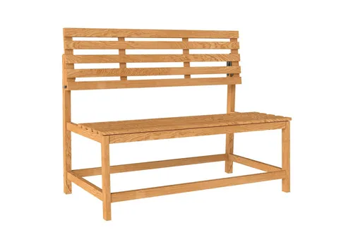 MC Star Gartenbank 2-Sitzer Holz, umwandelbare Sitzbank für Garten - Vielseitige Gartenbank aus Kiefernholz, die sich schnell in einen praktischen Picknicktisch verwandeln lässt. Ideal für entspannte Stunden im Freien mit Platz für zwei Personen und einer Belastbarkeit von bis zu 240 kg.