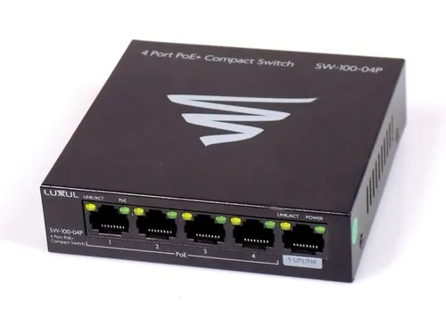 Luxul SW-100-04P 4-Port Gigabit 58W PoE+ Netzwerk Unmanaged Switch OHNE Netzteil