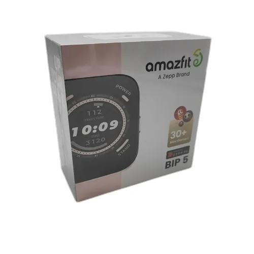 Amazfit Bip 5 - Pastel Pink Smartwatch mit Alexa - Smartwatch für iOS und Android, 48 mm Gehäuse, mit integriertem Amazon Alexa für Sprachsteuerung und Fitness-Tracking.