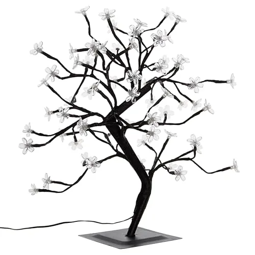 LED Baum mit Blüten Blütenbaum Lichterbaum weiß 45 cm hoch Trafo IP44 Timer Weihnachtsbeleuchtung Weihnachtsdeko Lichterdeko Xmas 64