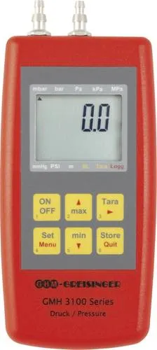 Greisinger GMH 3161-07 WPD5 Druck-Messgerät - Digitales Druckhandmessgerät für präzise Messungen von 10 bis 350 mbar, inkl. Kalibrierschein und praktischem Koffer für den sicheren Transport.