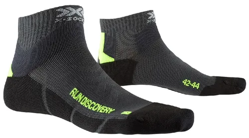 X-Socks Laufsocke Run Discovery 4.0 charcoalgrau/limegelb Herren - 1 Paar, Größe: 45-47