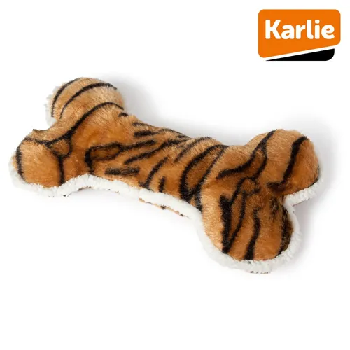 Karlie Plüsch-Hundespielzeug Knochen - Spielzeug Kuscheltier mit Quitschie