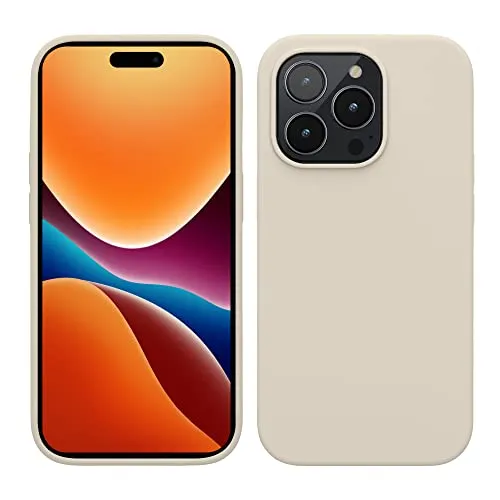 kwmobile Handyhülle für iPhone 14 Pro Hülle, für iPhone 14 Pro Case - Hülle Silikon - kabelloses Laden - Creme