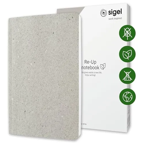 Sigel RU201 Re-Up Notizbuch A5 liniert 100 Seiten kalkweiß
