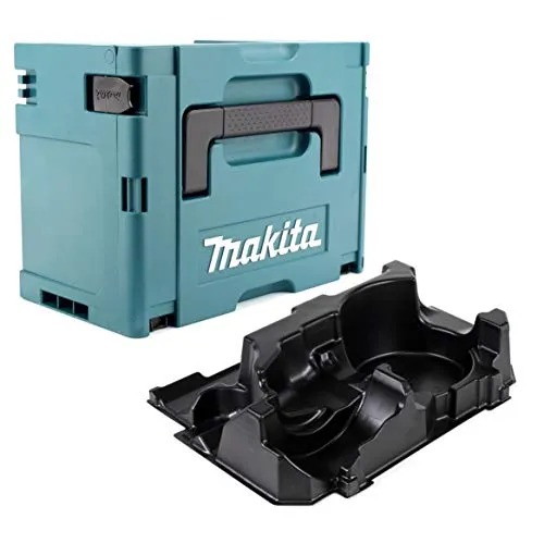 Makita MAKPAC 3 Systemkoffer + Einlage für DGA 504/505 - Praktischer Systemkoffer für Makita-Werkzeuge, ideal für sicheren Transport und Aufbewahrung.