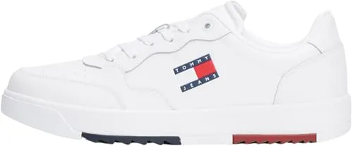 Tommy Jeans Sneaker TJM RETRO ESS in Weiß, Größe 43 - Sneaker von Tommy Jeans mit nachhaltigem Futter und Laufsohle aus recycelten Materialien – ideal für stilbewusste Herren!