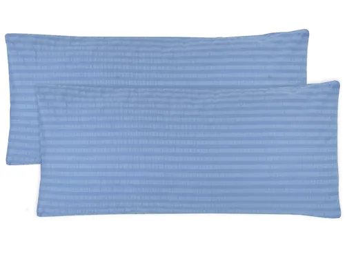 ZOLLNER Kissenbezug, (2 Stück), 40 x 80 cm, 100% Baumwolle, vom Hotelwäschespezalisten, Seersucker