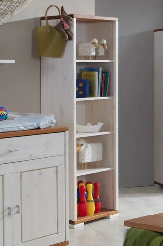 Wohnglücklich Standregal Vita – Massivholz für Kinderzimmer - Langlebiges Kinderregal aus massivem Holz, ideal für Ordnung und Gemütlichkeit. Ein zeitloses Möbelstück, das auch in anderen Räumen perfekt zur Geltung kommt.