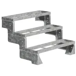 Dolle Außentreppe Gardentop 54-66cm Geschosshöhe mit Einlegerahmen 100cm breit ohne Geländer