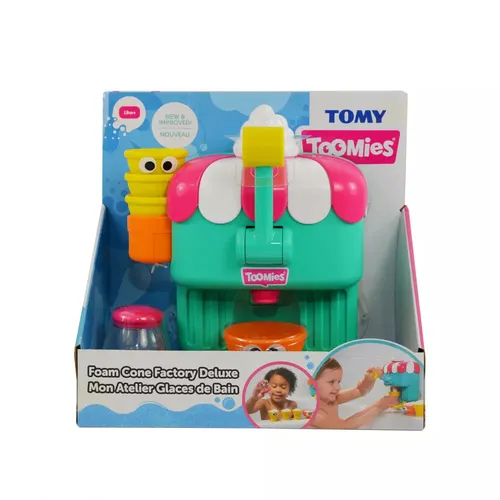 TOMY Toomies Deluxe Schaumeismaschine - Badewannenspielzeug, kreiert lustige Schaumeiscreme für kreatives Rollenspiel und Spaß beim Baden.