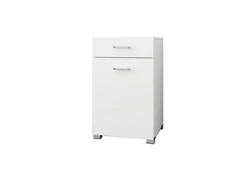 Moderne Badezimmermöbel: Waschbeckenunterschrank in Weiß - Praktischer Waschtisch-Unterschrank mit 45 cm Breite und 78,5 cm Höhe, aus hochwertigem MDF mit Melamin-Finish. Ideal für stilvolle Badezimmergestaltung und optimalen Stauraum.