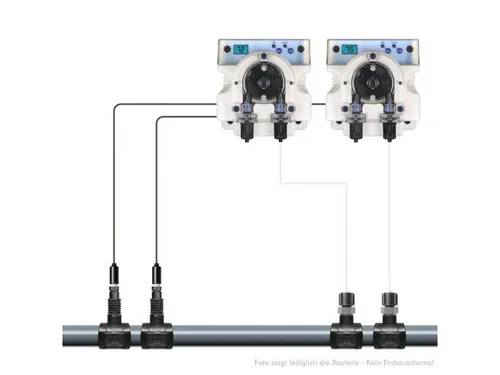 Gemke Technik Chlordosierer GT PoolNova PH + REDOX Dosieranlage - Automatische Dosieranlage für Schwimmbäder, komplett mit Zubehör. Hohe Förderleistung bis 1500ml/h, ideal für kleine Becken und Whirlpools. Sicherheit durch doppelte Abschaltung und spritzwassergeschütztes Gehäuse.