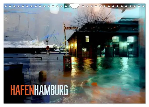 URSfoto Hafen Hamburg Wandkalender 2026 - Kalender im DIN A4 Format mit 13 beeindruckenden Motiven, perfekt für Fans der Hafenfotografie und zur Verschönerung Ihres Raumes.