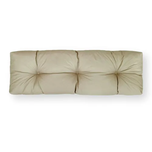 4L Textil Palettenkissen waschbar Palettenauflagen Europaletten Sitzkissen Rückenlehne wetterfest (Rückenlehne 120x40 cm, Beige Uv-beständig)
