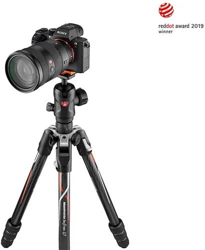 Manfrotto Befree GT PRO Travel Tripod - Stativ für Sony, DSLR und Mirrorless, leichtes Carbonfaser-Design für hohe Stabilität und 12 kg Traglast, ideal für scharfe Aufnahmen bei allen Bedingungen.