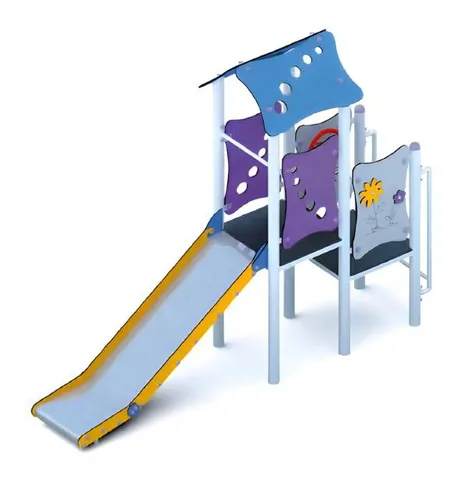 Kinderspielplatz Freizeitanlage mit Rutschbahn und Klettergerüst - Vielseitige Spielanlage für Kinder von 1-11 Jahren. Modernes Design, hohe Sicherheit und einfache Montage. Ideal für kreative Abenteuer im Freien.