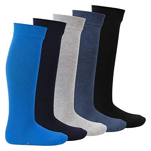 Footstar Langsocken EVERYDAY! 5 Paar Kinder Kniestrümpfe Lange Socken für Mädchen & Jungen